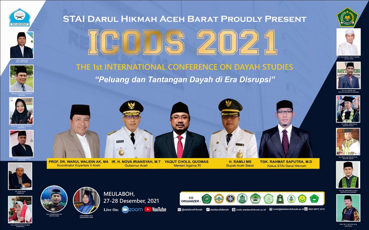 The 1st International Conference on Dayah Studies  ICODS 2021